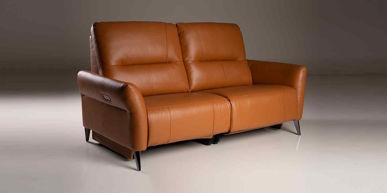 Orchard Motorised 3 Seater Recliners With Type C & USB Port In Brown Color