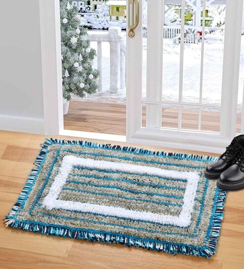 Orange Abstract Microfiber 24x16 Inches Door Mat