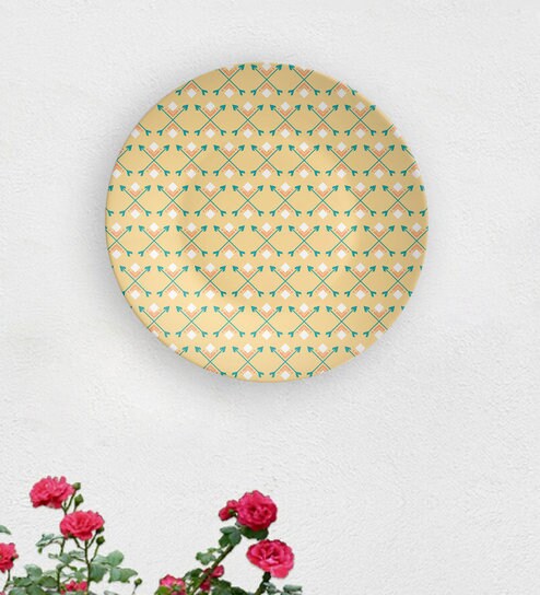 Buy Yellow Orange Ceramic County Decorative Wall Plate By Quirk