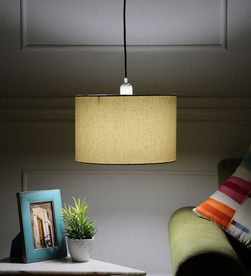 Merton Orange Cotton Hanging Light
