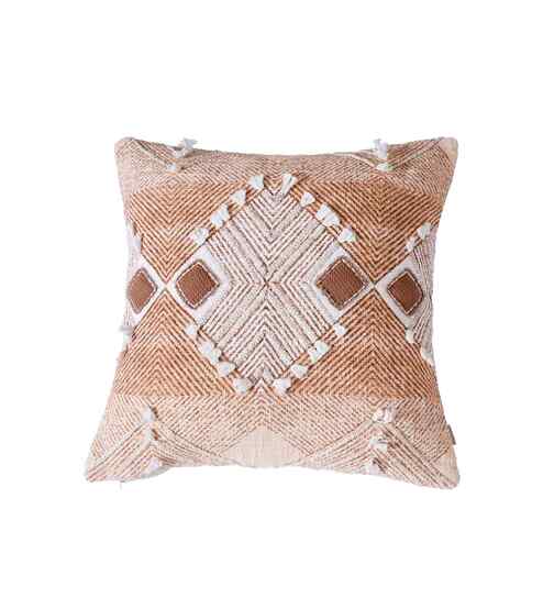 Orange Cotton Printed 18x18 inches Square Cushion Cover