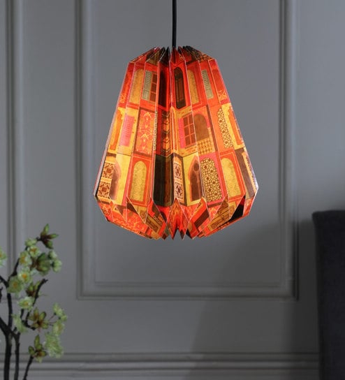 Orange Paper Hanging Light By India Circus By Krsnaa Mehta