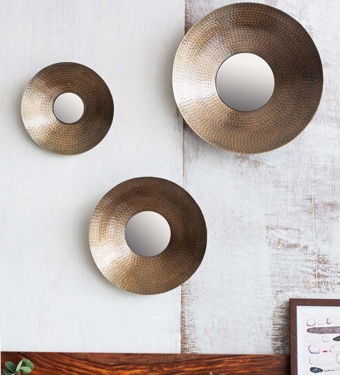 Buy Orange Tree Wall Decor Brown Iron Mirror Online Decorative