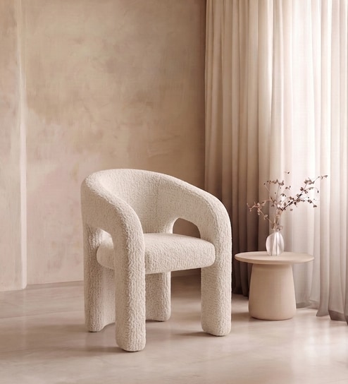 Orevella Loop Lounge Chair In Ivory Colour