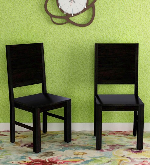 Oriel Solid Wood Dining Chair Set Of 2 In Warm Chestnut Finish By Woodsworth