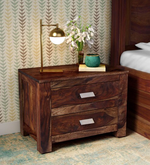 Buy Oriel Solid Wood Bedside Chest In Provincial Teak Finish By