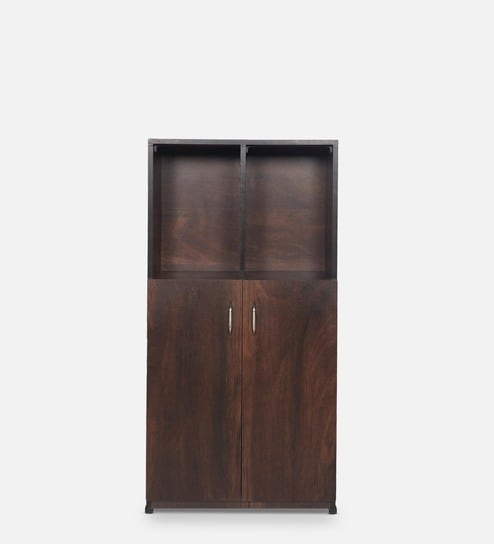 Orient 2 Door Shoe Cabinet in Walnut Finish