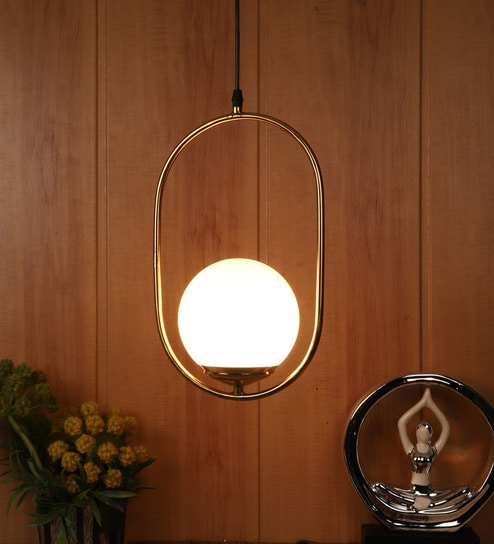 Lenny Oro Gold Metal Hanging Light by Eliante by Jainsons Lights