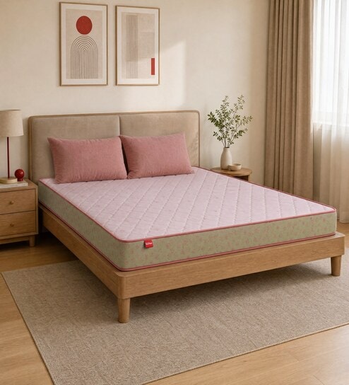 Ortho Natural Grid 8 Inches Coir King Size Mattress in Green Colour
