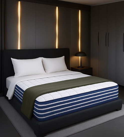 Ortho Pocket with SrtX Tech. Pocket Spring 8 Inches Single Size Mattress in White Colour