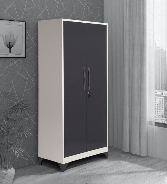Buy Origine 2 Door Metal Wardrobe In Grey Colour By Eros Online Modern 2 Door Wardrobes Wardrobes Furniture Pepperfry Product