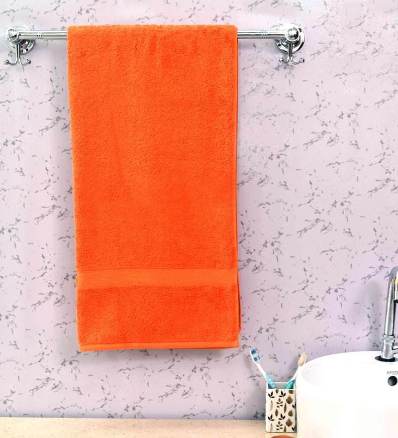 bath towel orange