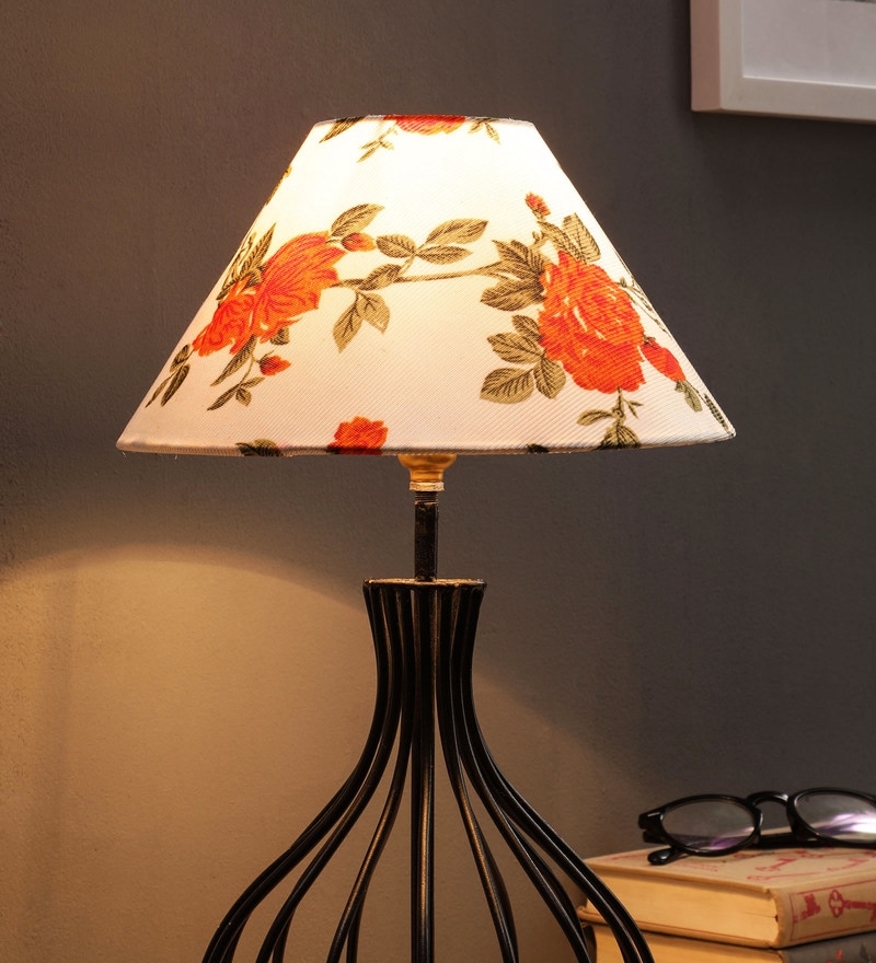 Buy Orange Fabric Table Lamp Shade By Foziq Online Torchiere Lamps
