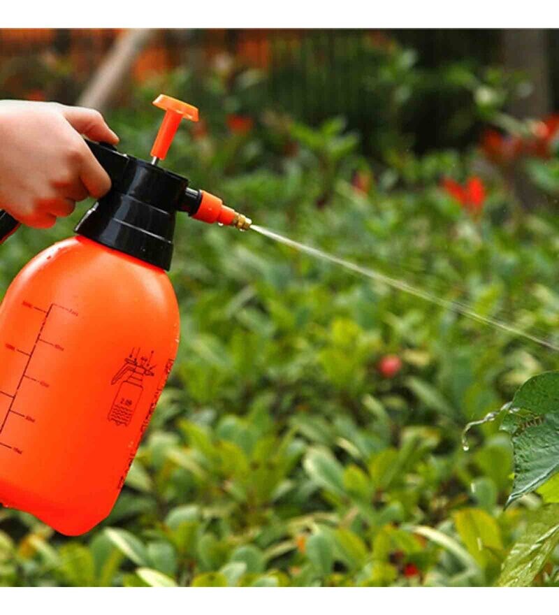 Buy Orange Plastic 2 Ltrs Water Spray Bottle Gardening Tool By House of