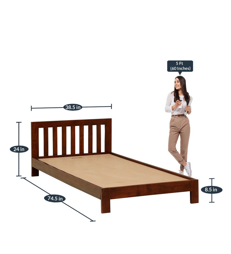 Buy Orian Solid Wood Single Bed In Honey Oak Finish By Woodsworth