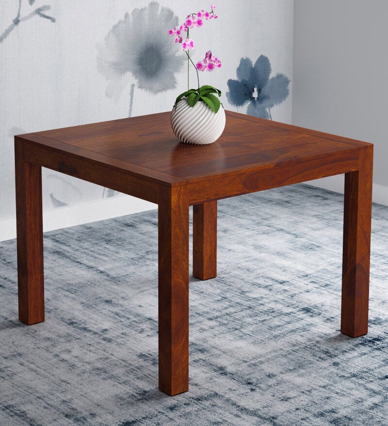 Buy Oriel Solid Wood 4 Seater Dining Table in Honey oak Finish