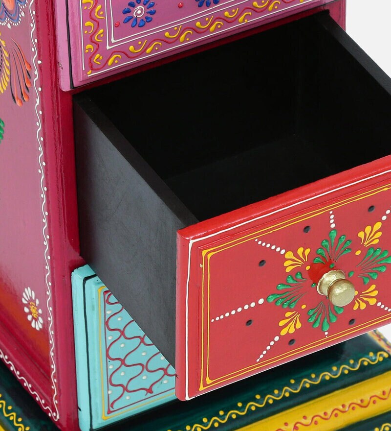 Buy Ormond Solid Wood Chest Of Drawer In Multicolour Finish By