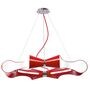 Ora Pendant 8 Flat Round Light E27 Gloss Red/White Acrylic/