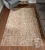 Orange & Brown Abstract Wool 9 x 12 Feet Hand Woven Carpet