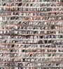Orange & Brown Abstract Wool 6 x 9 Feet Hand Woven Carpet