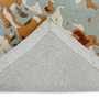 Orange & Grey Abstract Wool And Viscose 8 ft x 10 ft Hand tufted Carpet 