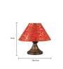 Orange & Grey Natural Fiber Shade Table Lamp With Copper Base