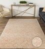 Orange & off White Abstract Wool 6 x 9 Feet Hand Tufted Carpet