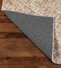 Orange & off White Abstract Wool 6 x 9 Feet Hand Tufted Carpet