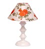 Orange & White Shade Table Lamp With Metal Base