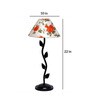 Orange & White Shade Table Lamp With Metal Base