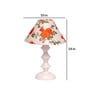 Orange & White Shade Table Lamp With Metal Base