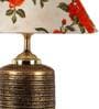 Orange & White Shade Table Lamp With Antique Terracotta Base