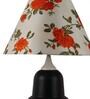 Orange & White Shade Table lamp With Black Base