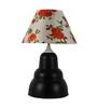 Orange & White Shade Table lamp With Black Base