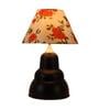Orange & White Shade Table lamp With Black Base