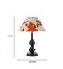 Orange & White Shade Table Lamp With Black Metal Base