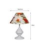 Orange & White Shade Table Lamp With Metal Base