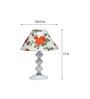 Orange & White Shade Table Lamp With Metal Base