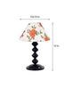 Orange & White Shade Table Lamp With Metal Base