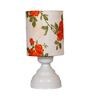 Orange & White Shade Table Lamp With Metal Base