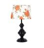 Orange & White Shade Table Lamp With Metal Base