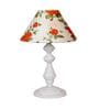 Orange & White Shade Table Lamp With Metal Base