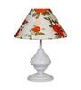 Orange & White Shade Table Lamp With Metal Base