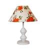 Orange & White Shade Table Lamp With Metal Base