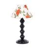 Orange & White Shade Table Lamp With Metal Base