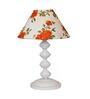Orange & White Shade Table Lamp With Metal Base