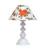 Orange & White Shade Table Lamp With Metal Base