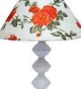 Orange & White Shade Table Lamp With Metal Base