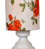 Orange & White Shade Table Lamp With Metal Base