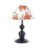 Orange & White Shade Table Lamp With Metal Base